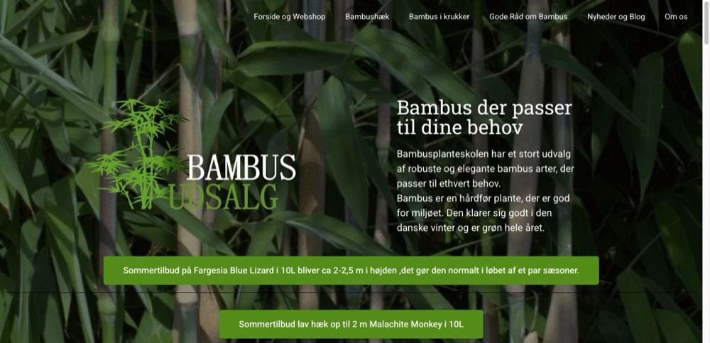 Forsiden af Bambusudsalg