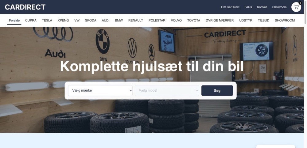 Forsiden af Cardirect