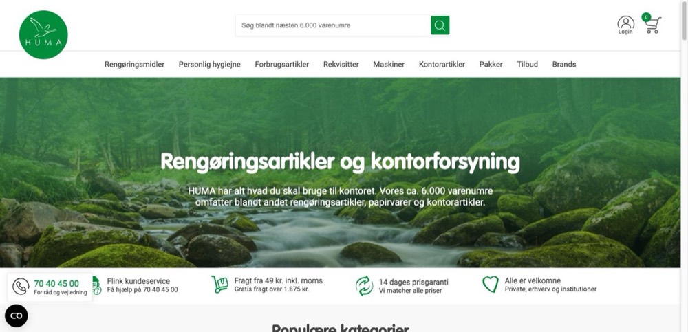 Forsiden af HUMA.dk